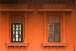 Windows of a building, Kolkata, West Bengal, India