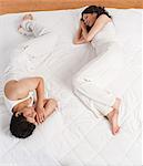 Couple lying on the bed