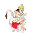 Lord Hanuman praying