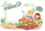 Illustration of children in science class