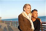 Portrait of Mature Couple Standing on Pier, Jupiter, Palm Beach County, Florida, USA