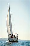 Croatia, Sailboat in the Adriatic Sea