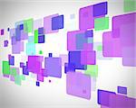 Background of purple and green rectangles moving