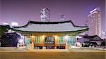 Bongeunsa Temple grounds in the Gangnam District of Seoul, South Korea.