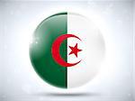 Vector - Algeria Flag Glossy Button