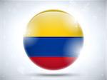 Vector - Colombia Flag Glossy Button