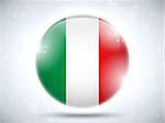 Vector - Italy Flag Glossy Button