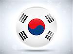 Vector - South Korea Flag Glossy Button