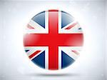 Vector - United Kingdom Flag Glossy Button