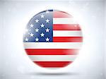 Vector - United States Flag Glossy Button