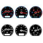 Set of car speedometers for racing design. vector illustration