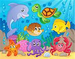 Coral reef theme image 5 - vector illustration.