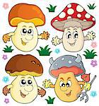 Mushroom theme collection 2 - vector illustration.