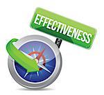 effectiveness Glossy Compass illustration design over white