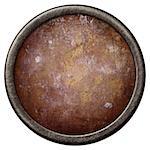 Vintage background. Aged metal texture in a round frame.