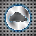 Cloud computing futuristic background. Vector illustration