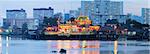 Hean Boo Thean Temple in Georgetown Penang Malaysia at Blue Hour Panorama