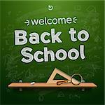 Back to school background, vector Eps10 illustration.