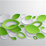 Green leaves abstract background. Vector illustration.