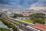 Singapore Mass Rapid Transit Station in Eunos Area at Sunset