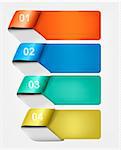 Set of info graphics banners with numbers. Vector illustration