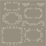 vector lacy  vintage floral  design elements on gradient background, fully editable eps 8 file