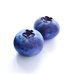 Group of Fresh Blueberries Isolated on the White Background
