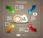 Infographic template for statistic data visualization. Modern composition to use like infochart, product ranking page or background for performance data graphics.