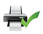 printer working fine illustration design over a white background