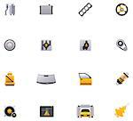 Set of the service and repair related icons