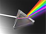 abstract 3d illustration of light dividing prism