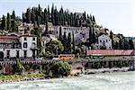 Adige River Embankment in Verona, Veneto, Italy