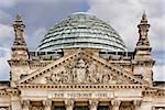 close up of the Reichstag rooftop dome in berlin Germany