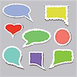 colorful illustration with speech bubble  for your design