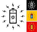 Illustration powerful solar batteries