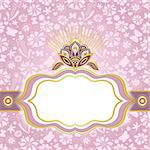 Spring gentle floral easter background with gold-white vintage frame (seamless, vector EPS 10)