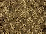 Paper texture of brown color with floral decor