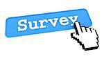 Survey Button with  Hand Shaped mouse Cursor