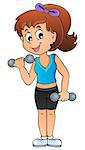 Sport and gym theme image 3 - eps10 vector illustration.