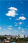 View over the city of Ubonratchathani ,Province  in North-East of Thailand