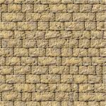 Seamless Tileable Texture of Yellow Decorative Bricks Wall.