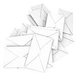 White envelopes. Isolated render on a white background