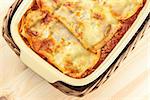 just baked lasagne