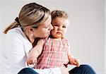 Portrait of Mother and Daughter, Studio Shot