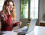 Woman shopping on telephone