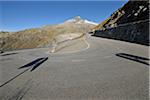 Hairpin Turn in Furka Pass in Autumn, Valais, Switzerland