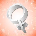 Vector - Sex Gender Symbol on Colored Background