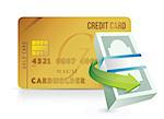 credit card purchasing limit concept illustrations design over white