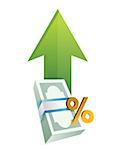 percentage financial business graph illustration design over a white background