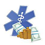 medical expenses illustration design over a white background